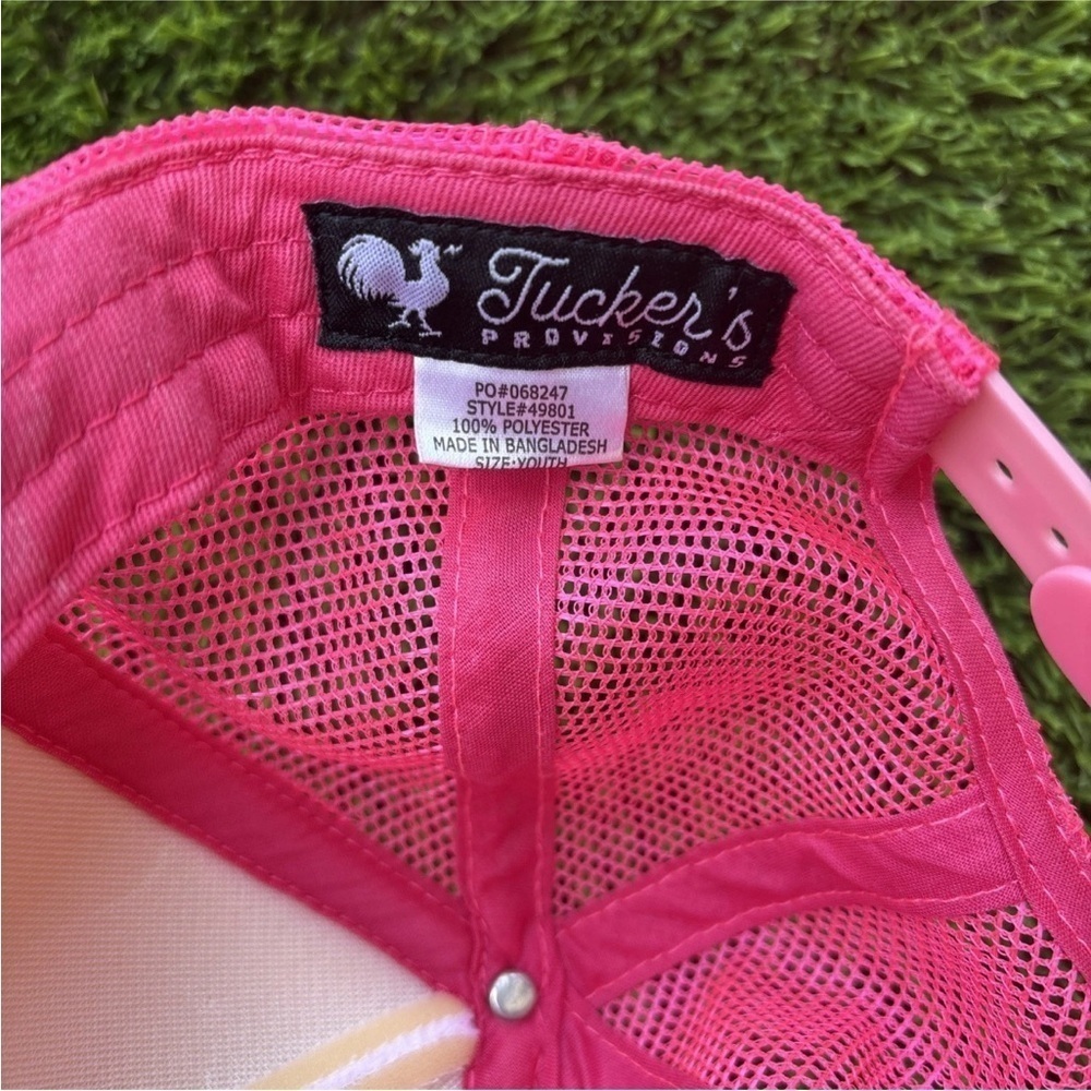 Hot Pink Tucker's Provisions Toddler Hat - Glitter Gold Rooster￼ - Picture 5 of 6
